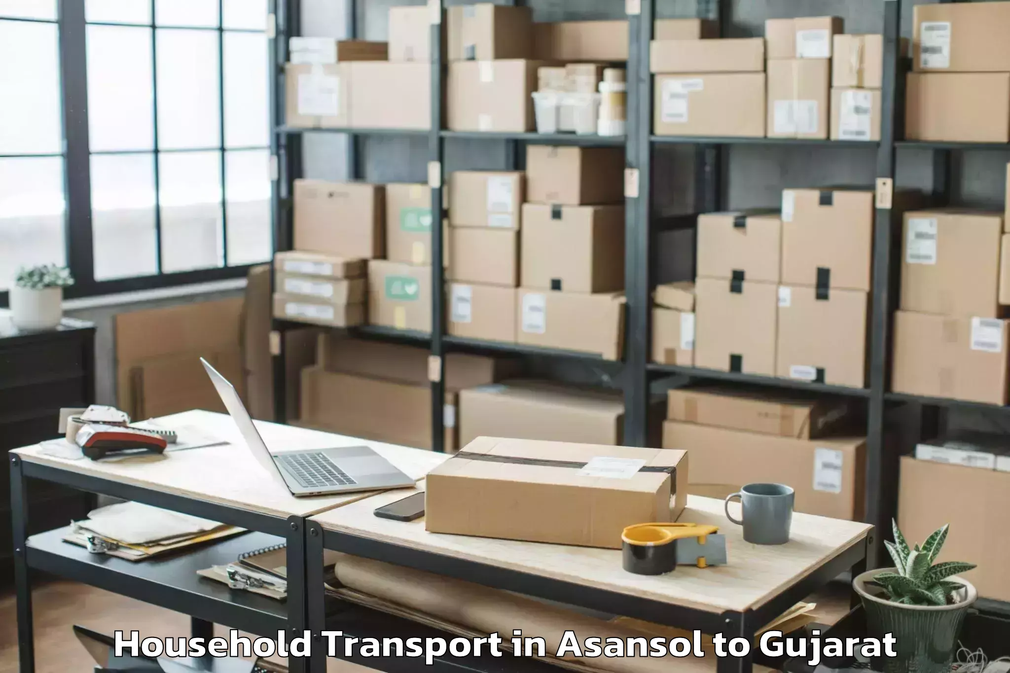 Book Your Asansol to Waghodia Household Transport Today